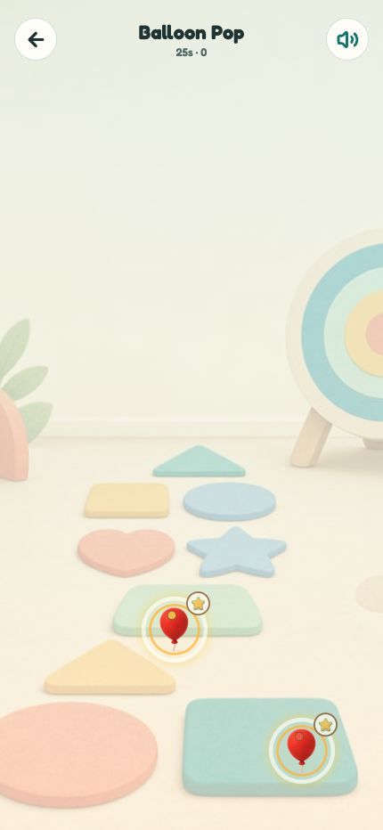 Actual phone-sized Balloon Pop gameplay