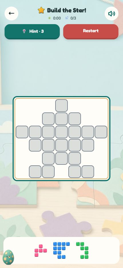 Actual phone-sized Block Fit gameplay
