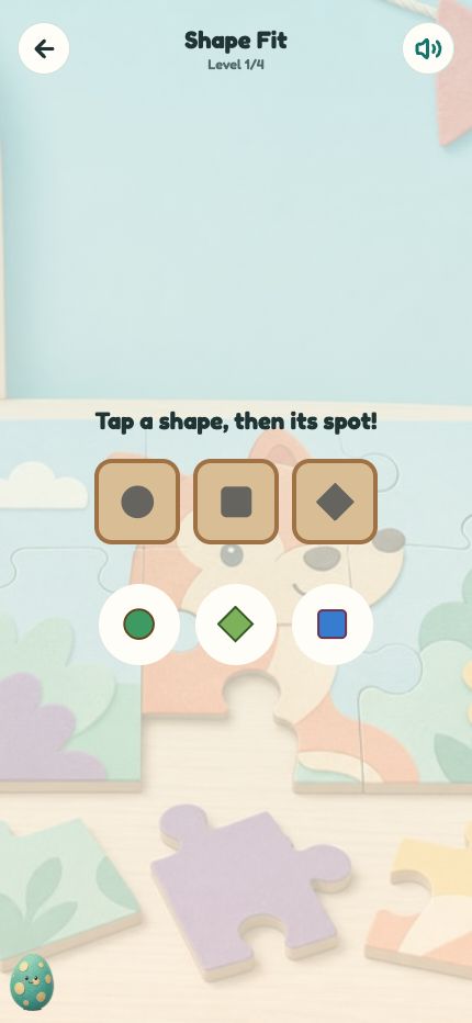 Actual phone-sized Shape Fit gameplay